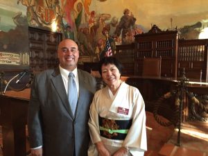 SoCal Sister Cities President Anthony Al-Jamie and Santa Barbara Sister Cities Chair Takako Wakita